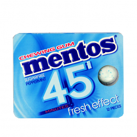 Mentos τσίχλες 45 minutes fresh effect peppermint (18g)