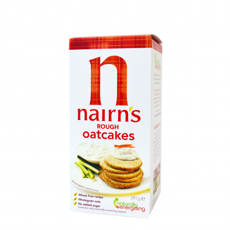 Nairn's κράκερ βρώμης rough no added sugar - vegan, προϊόντα που μας ξεχωρίζουν (291g)