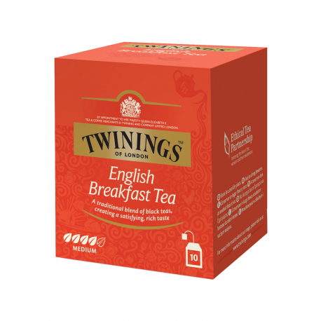 Twinings τσάι μαύρο english breakfast medium (10φακ.)