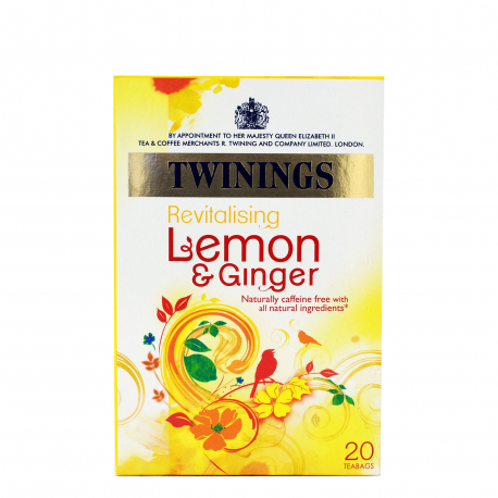 Twinings αφέψημα revitalising lemon & ginger - προϊόντα που μας ξεχωρίζουν (20φακ.)