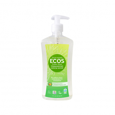 Ecos υγρό κρεμοσάπουνο lemongrass - οικολογικά, vegan (500ml)