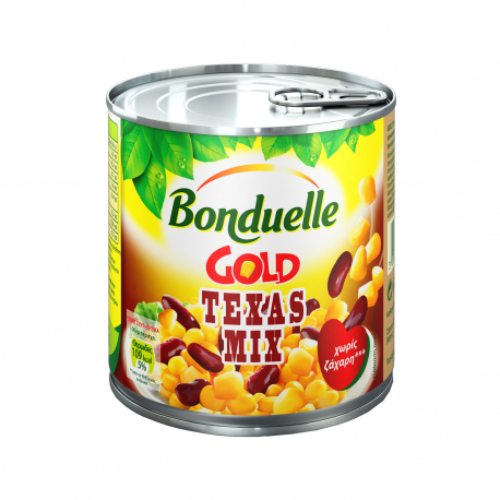 Bonduelle ανάμεικτα λαχανικά gold texas mix κονσέρβα λαχανικών (285g)