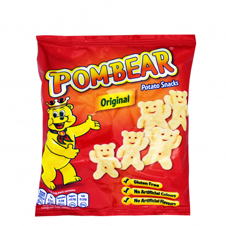 Pom bear σνακ πατάτας παιδικά original - χωρίς γλουτένη, προϊόντα που μας ξεχωρίζουν (19g)