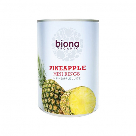 Biona κομπόστα σε χυμό ανανάς ροδέλες - βιολογικό, προϊόντα που μας ξεχωρίζουν (225g)