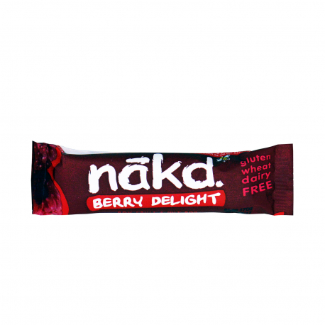 Nakd μπάρα φρούτων & ξηρών καρπών berry delight - χωρίς γλουτένη, vegetarian, προϊόντα που μας ξεχωρίζουν (35g)