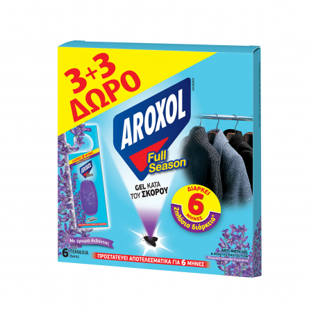 AROXOL ΣΚΟΡΟΚΤΟΝΟ GEL FULL SEASON ΛΕΒΑΝΤΑ (3+3)