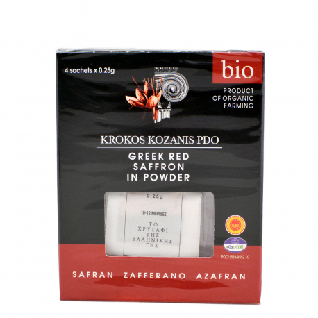 Krokos Kozanis products σαφράν - βιολογικό μείγμα μυρωδικών & μπαχαρικών (4x25g)