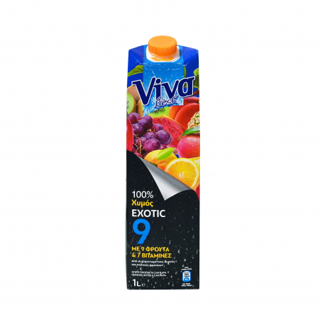 Viva fresh 100% φυσικός χυμός exotic 9 φρούτα με 7 βιταμίνες (1lt)