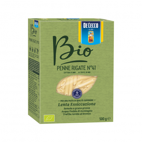 De Cecco πάστα ζυμαρικών πέννες ριγέ No. 41 - βιολογικό, προϊόντα που μας ξεχωρίζουν (500g)