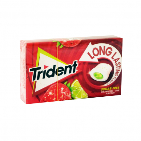 Trident τσίχλες max splash strawberry & lime (22g)