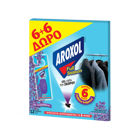 AROXOL ΣΚΟΡΟΚΤΟΝΟ GEL FULL SEASON ΜΕ ΑΡΩΜΑ ΛΕΒΑΝΤΑΣ (6τεμ) (6τεμ ΠΕΡΙΣΣΟΤΕΡΟ ΠΡΟΙΟΝ)