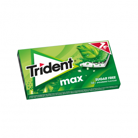 Trident τσίχλες max δυόσμος (27g)