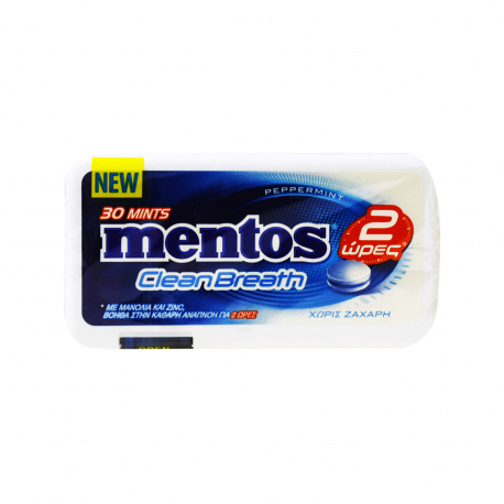 Mentos καραμέλες clean breath peppermint (21g)