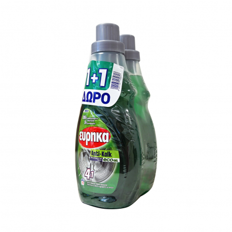 ΕΥΡΗΚΑ ΑΠΟΣΚΛΗΡΥΝΤΙΚΟ ΝΕΡΟΥ GEL ANTI-KALK ECO 750 ML X 2 (15μεζ) (1+1)