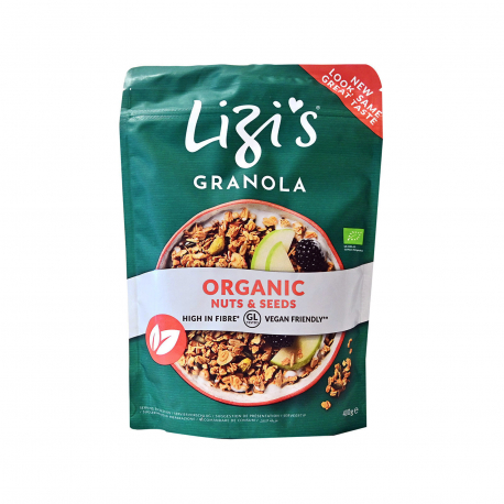 Lizi's δημητριακά granola nuts & seeds - βιολογικό, vegan (400g)