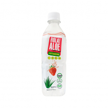 Hola ποτό αλόης με γεύση φράουλας - vegetarian, vegan (500ml)