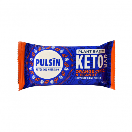 Pulsin μπάρα plant - based, keto orange choc & peanut - χωρίς γλουτένη, vegan (50g)