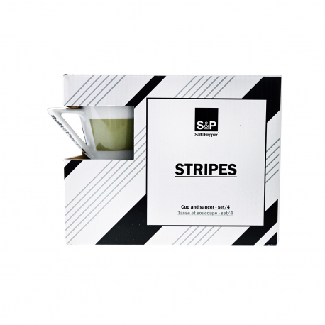 SALT & PEPPER ΦΛΥΤΖΑΝΙ ΜΕ ΠΙΑΤΑΚΙ 8021 SAGE GREEN STRIPES 19 CL (4τεμ)