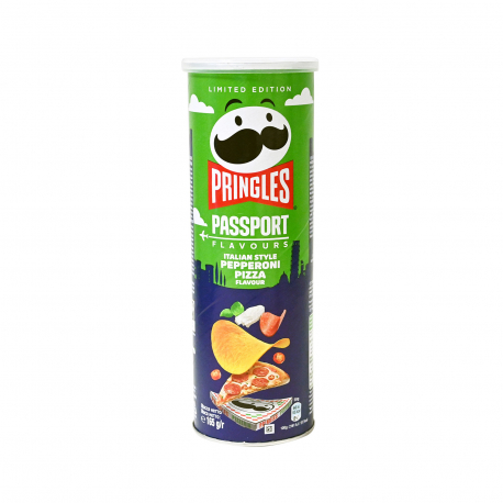 Pringles τσιπς πατατάκια passport pepperoni pizza (165g)