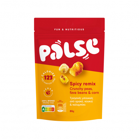 PALSE ΜΠΟΥΚΙΕΣ CRUNCHY ΑΠΟ ΑΡΑΚΑ, ΚΟΥΚΙΑ & ΚΑΛΑΜΠΟΚΙ SPICY - Vegan (85g)