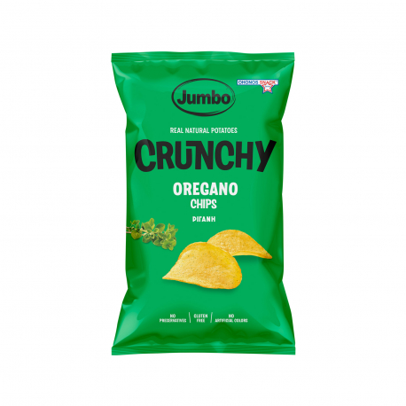 Jumbo τσιπς πατατάκια crunchy ρίγανη - χωρίς γλουτένη, χαμηλή τιμή (150g)