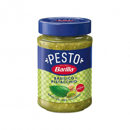 Barilla σάλτσα ζυμαρικών pesto basilico & pistacchio - χωρίς γλουτένη (190g)