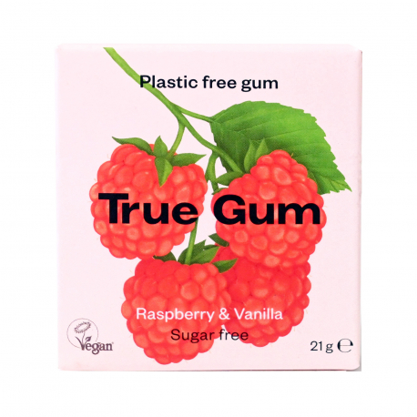 True gum τσίχλες raspberry & vanilla (21g)