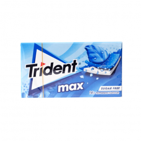 Trident τσίχλες max peppermint (27g)