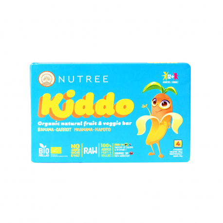 Nutree μπάρες παιδικές kiddo μπανάνα - καρότο - βιολογικό (4x30g)