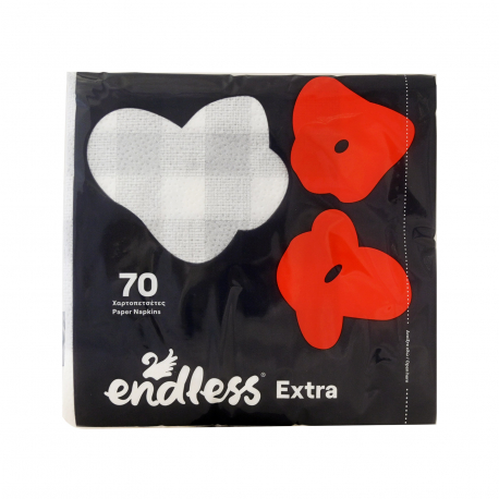 Endless χαρτοπετσέτες μεσαίες extra γκρι 33X33εκ., 70 τεμ (133g)