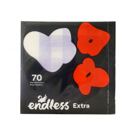 Endless χαρτοπετσέτες μεσαίες extra μωβ 33X33εκ., 70 τεμ (133g)