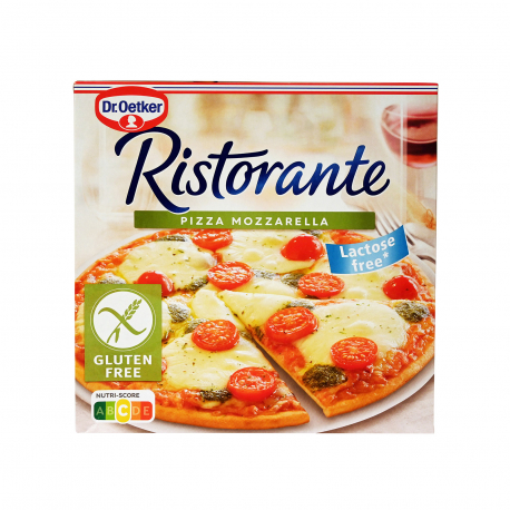 Dr.Oetker πίτσα κατεψυγμένη οικογενειακή ristorante mozzarella - χωρίς γλουτένη, χωρίς λακτόζη (370g)