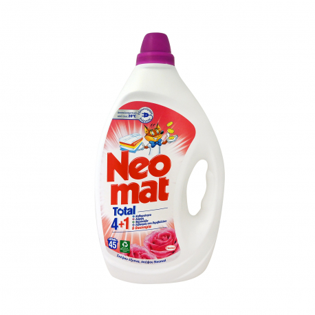 NEOMAT ΥΓΡΟ ΑΠΟΡΡΥΠΑΝΤΙΚΟ ΠΛΥΝΤΗΡΙΟΥ ΡΟΥΧΩΝ GEL TOTAL 4 +1 ΑΝΘΗ ΤΡΙΑΝΤΑΦΥΛΛΙΑΣ 2,025 LT (45μεζ)