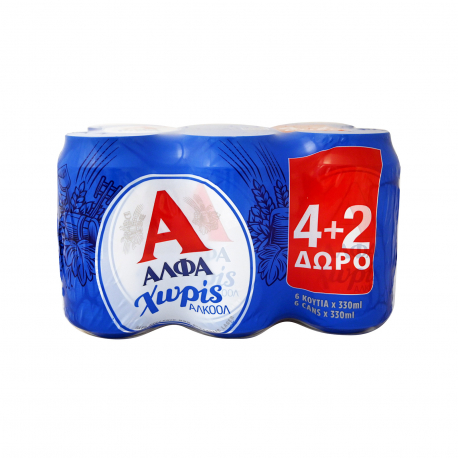 Άλφα μπίρα χωρίς αλκοόλ (330ml) (4+2)