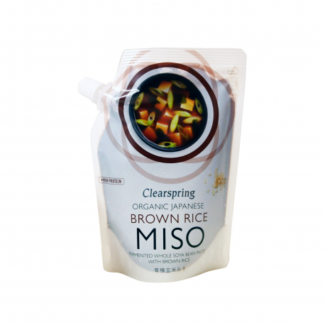 CLEARSPRING ΠΑΣΤΑ ΣΟΓΙΑΣ MISO JAPANESE ΜΕ ΚΑΣΤΑΝΟ ΡΥΖΙ - Βιολογικό (300g)