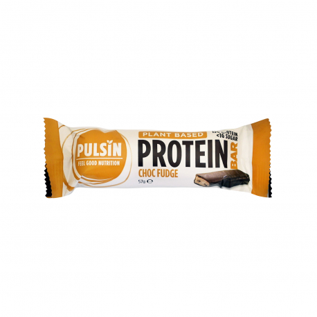 Pulsin μπάρα πρωτεΐνης protein choc fudge - χωρίς γλουτένη, χωρίς λακτόζη, vegan (57g)