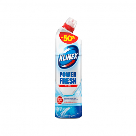 Klinex καθαριστικό λεκάνης τουαλέτας wc gel power fresh (750ml) (50% φθηνότερα)