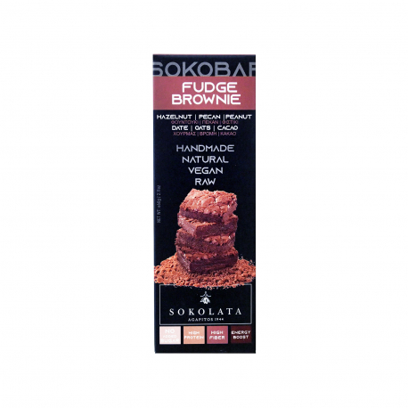 Αγαπητός σοκολάτα sokobars fudge brownie - vegan (60g)