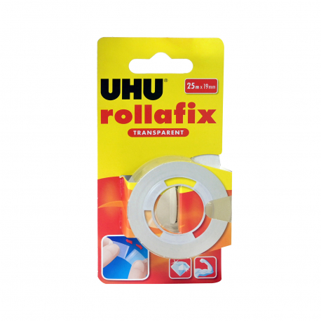 UHU ΤΑΙΝΙΑ ΑΥΤΟΚΟΛΛΗΤΗ ROLLAFIX ΔΙΑΦΑΝΗ 25 M X 19 MM