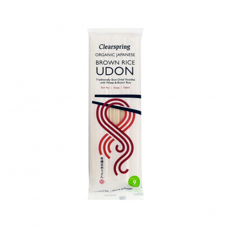 Clearspring νουντλς brown rice udon - βιολογικό, χωρίς γλουτένη, vegan (200g)