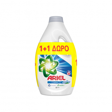 ARIEL ΥΓΡΟ ΑΠΟΡΡΥΠΑΝΤΙΚΟ ΠΛΥΝΤΗΡΙΟΥ ΡΟΥΧΩN ALPINE 1300 ML (26μεζ)