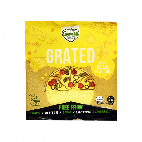 Green vie προϊόν φυτικό grated γεύση γκούντα - χωρίς γλουτένη, χωρίς λακτόζη, vegan (150g)