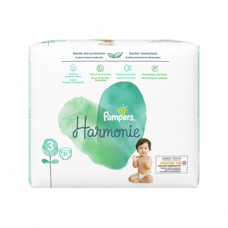 PAMPERS ΠΑΝΕΣ ΠΑΙΔΙΚΕΣ HARMONIE N3/ 13-22 KG (31τεμ)