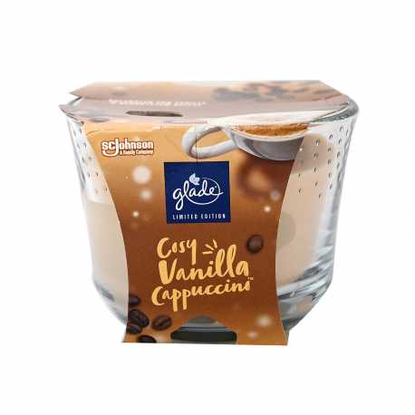 Glade κερί αρωματικό cozy vanilla cappuccino (224g)