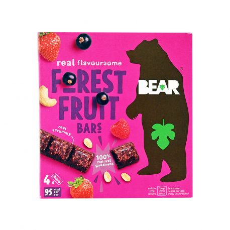 Bear μπάρα bars forest fruit - χωρίς γλουτένη, vegan (4x27g)