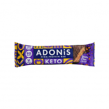 Adonis μπάρα πρωτεΐνης keto double choc crisp (45g)