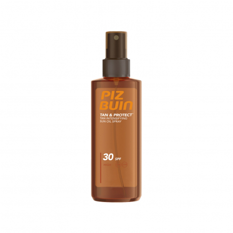 Piz buin αντηλιακό λάδι spray tan & protect high, spf30 (150ml)