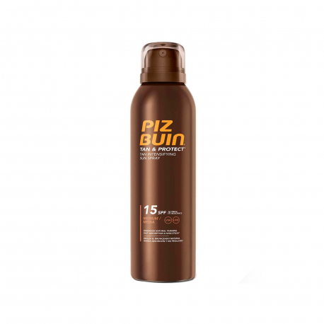 Piz buin αντηλιακό spray tan & protect medium, spf15 (150ml)