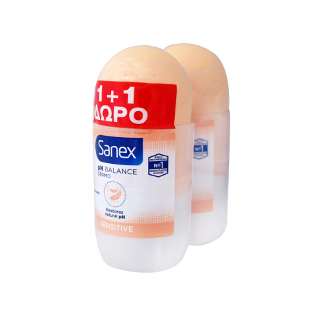 Sanex αποσμητικό roll on sensitive (50ml) (1+1)