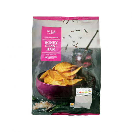 M&S food τσιπς πατατάκια honey roast ham - νέο προϊόν (150g)